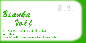 bianka volf business card